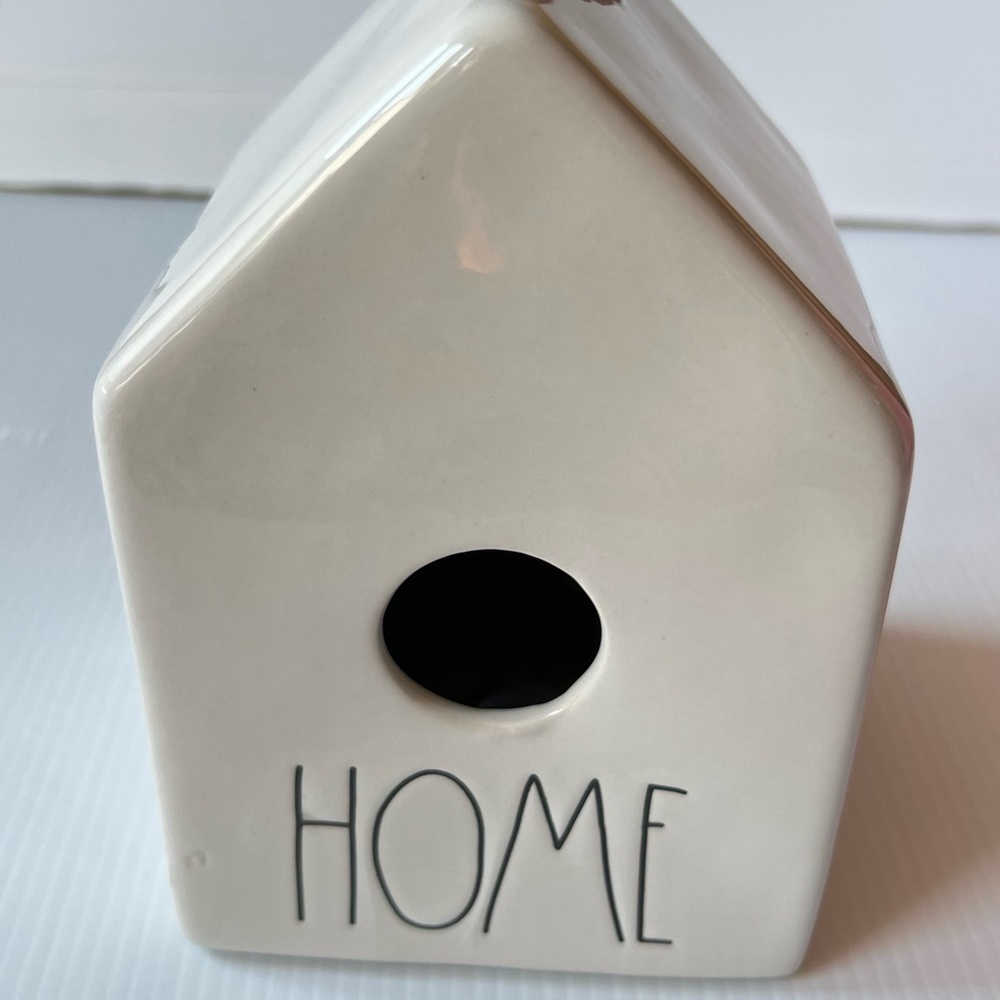 RAE DUNN by Magenta "HOME" Birdhouse Piggy  Bank  NEW